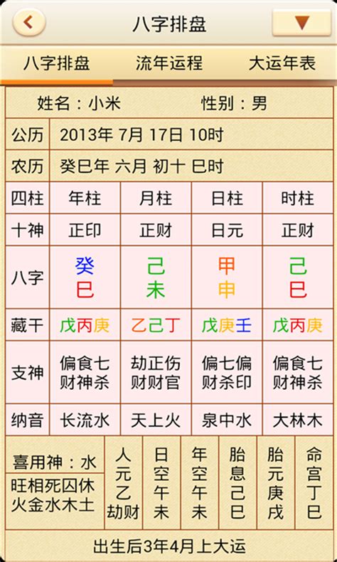 四柱八字排盘程式|四柱八字排盤程式